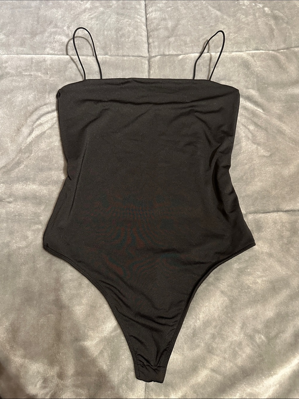 Urban Planet Black Spaghetti-Strap Bodysuit